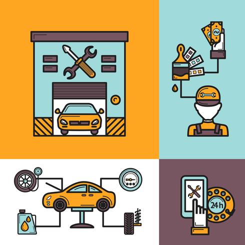 Auto Service Concept vector