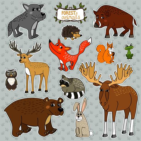 vector animals owl deer fox