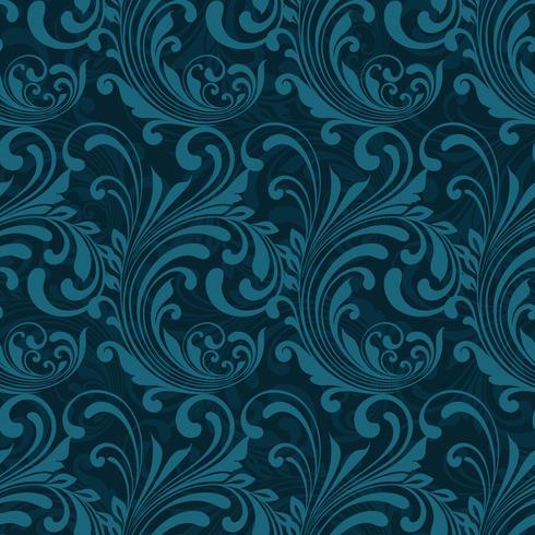 Dark blue ornamental seamless vector
