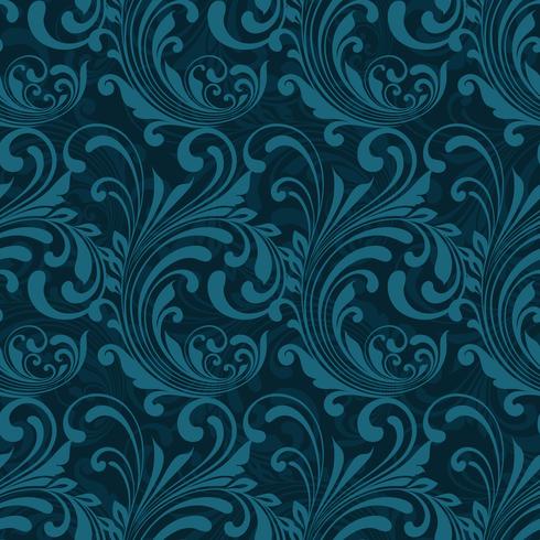 Dark blue ornamental seamless vector