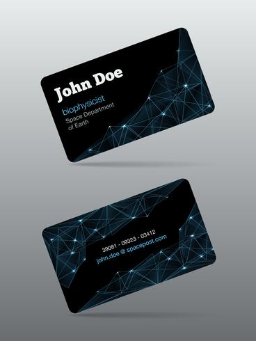 Futuristic business card vector