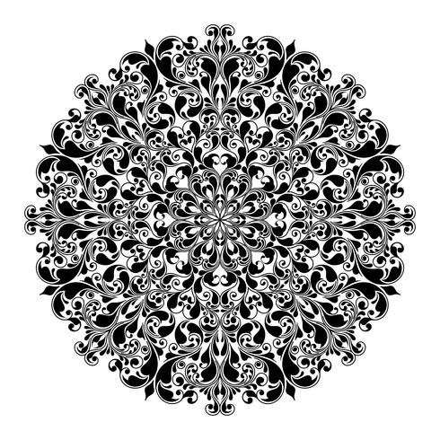 Ornamental round pattern vector