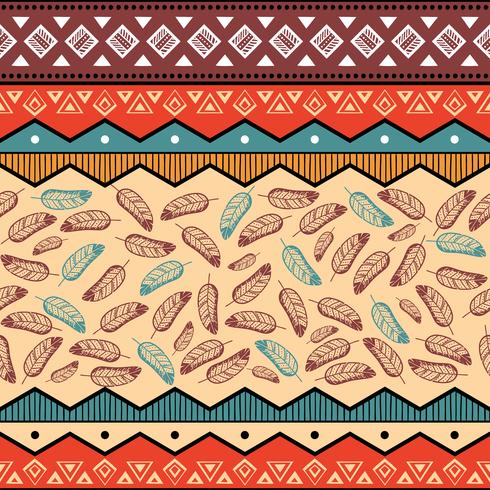 Ethnic tribal pattern background vector