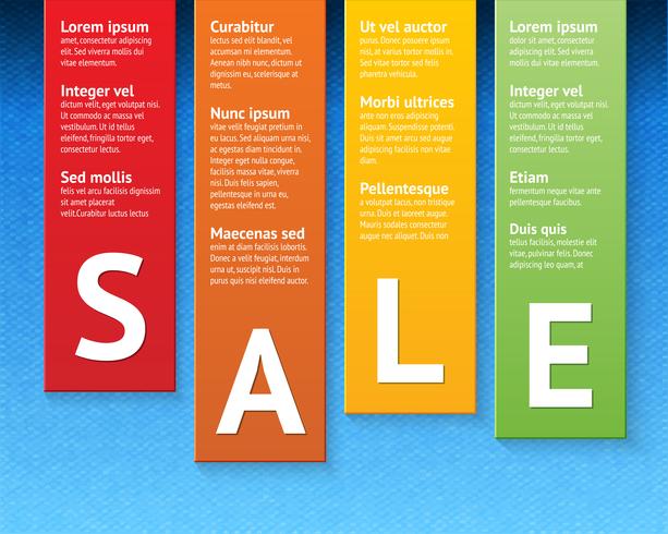 Sale paper cut template vector