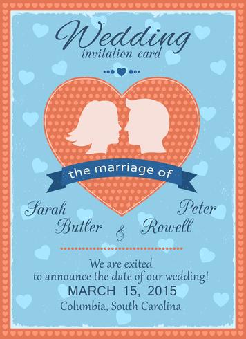 Wedding invitation card vector