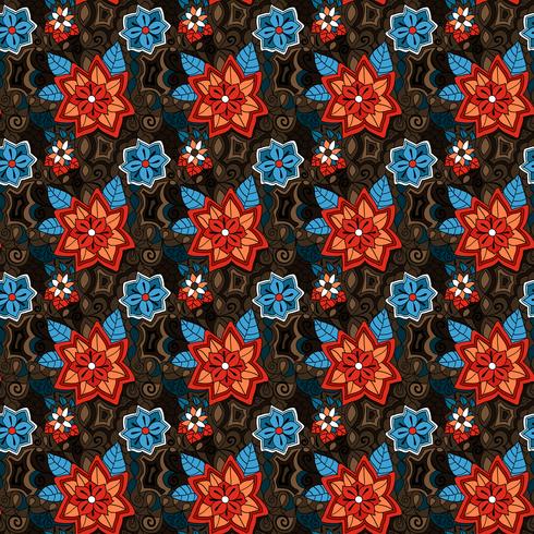 seamless colorful summer floral pattern vector