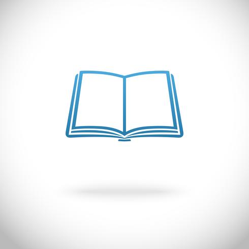 Open book icon vector