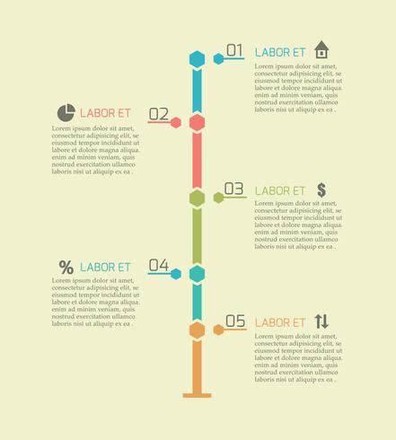 Elementos de gráfico de línea de tiempo de infografía vector