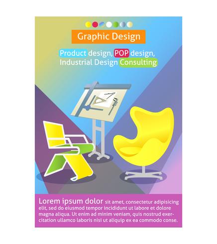 Industrial design poster template vector