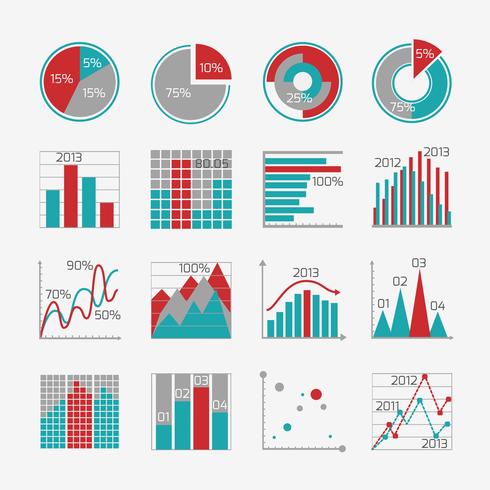 Elementos de infografía para informe de negocios. vector