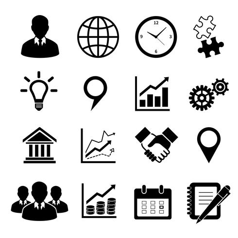 Business icons set for infographics vector