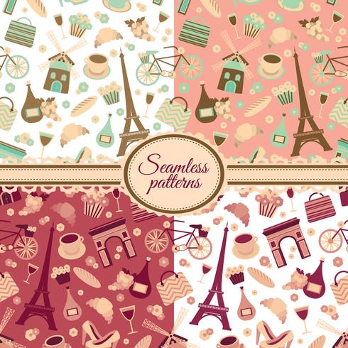 Collection of seamless patterns vector