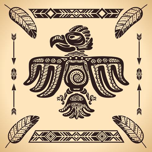 Signo tribal del águila americana vector