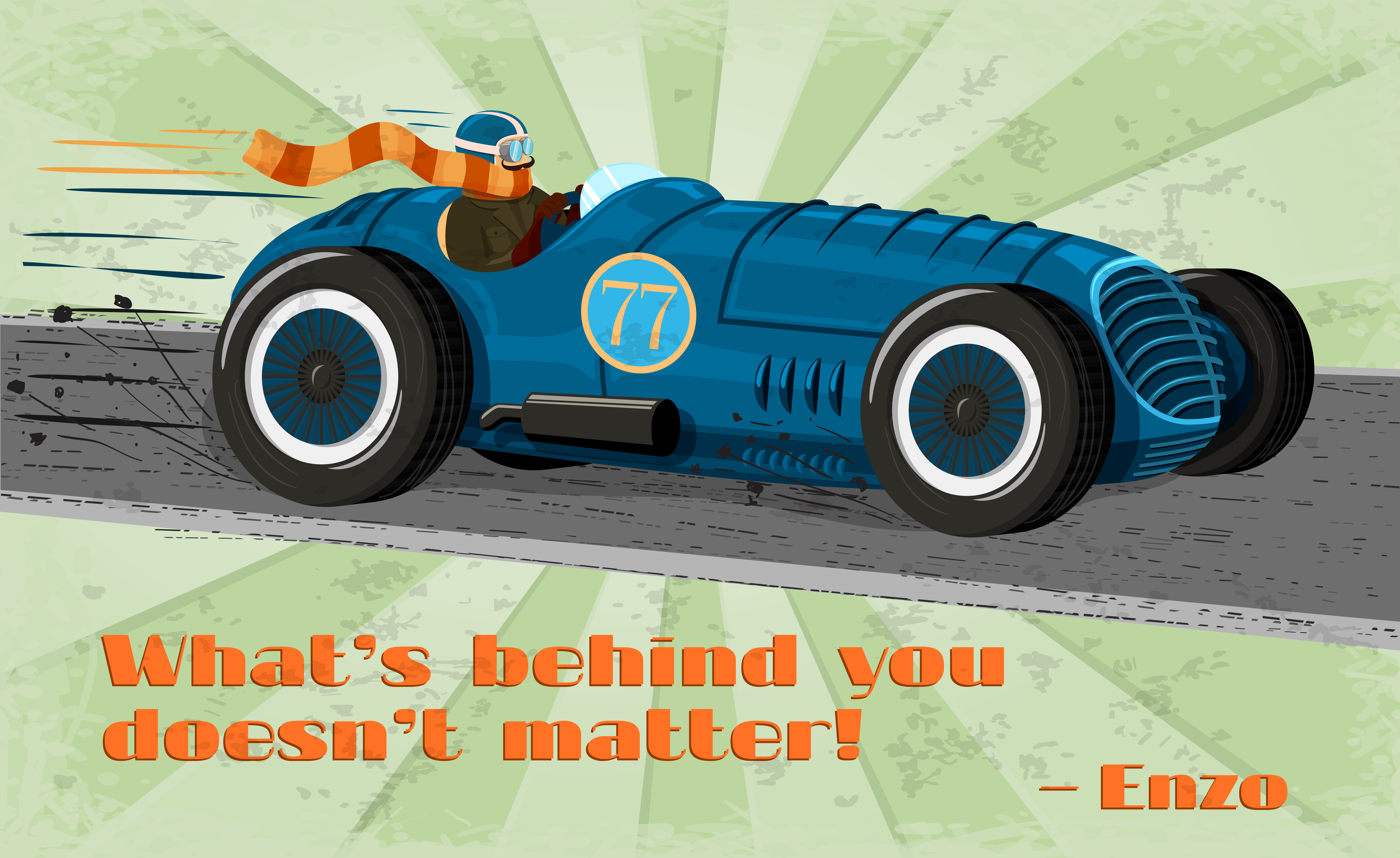 Download Vintage racing car poster 429785 - Download Free Vectors, Clipart Graphics & Vector Art
