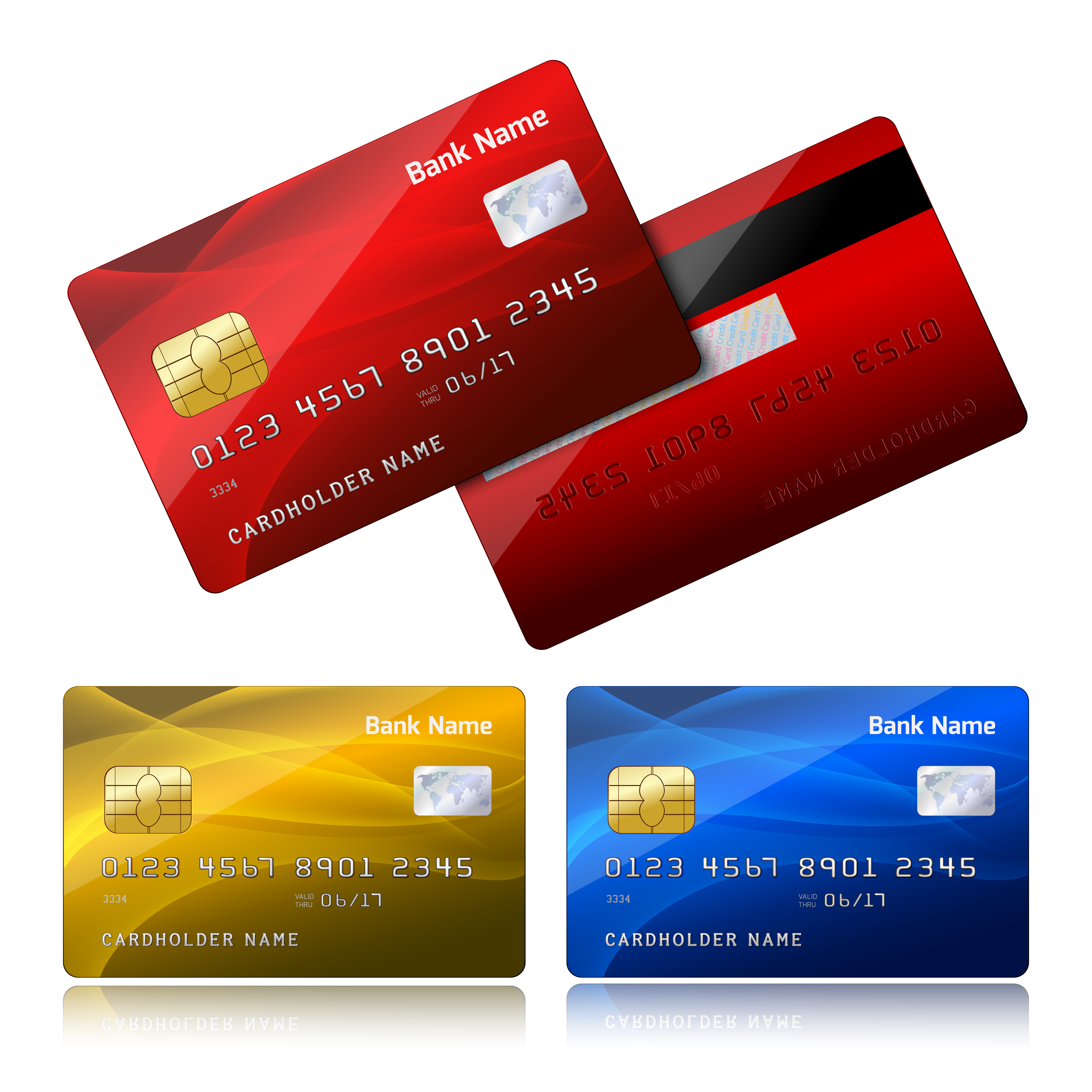 Realistic credit card with security chip 429800 Vector Art at Vecteezy