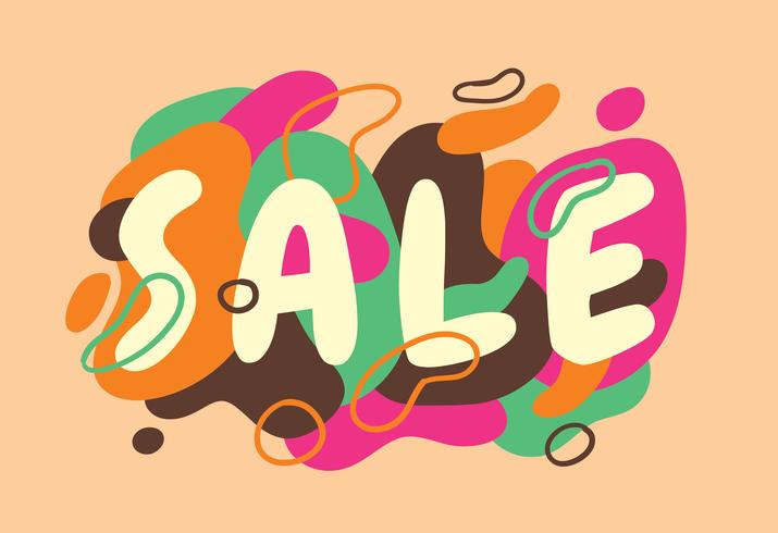 Venta de tipografía de diseño. vector