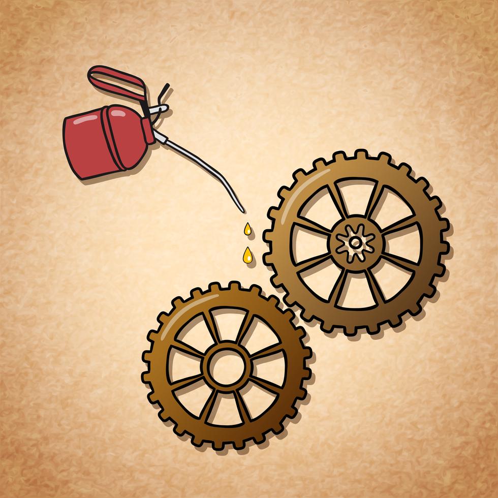 Smoothly spinning gears symbol 429833 Vector Art at Vecteezy