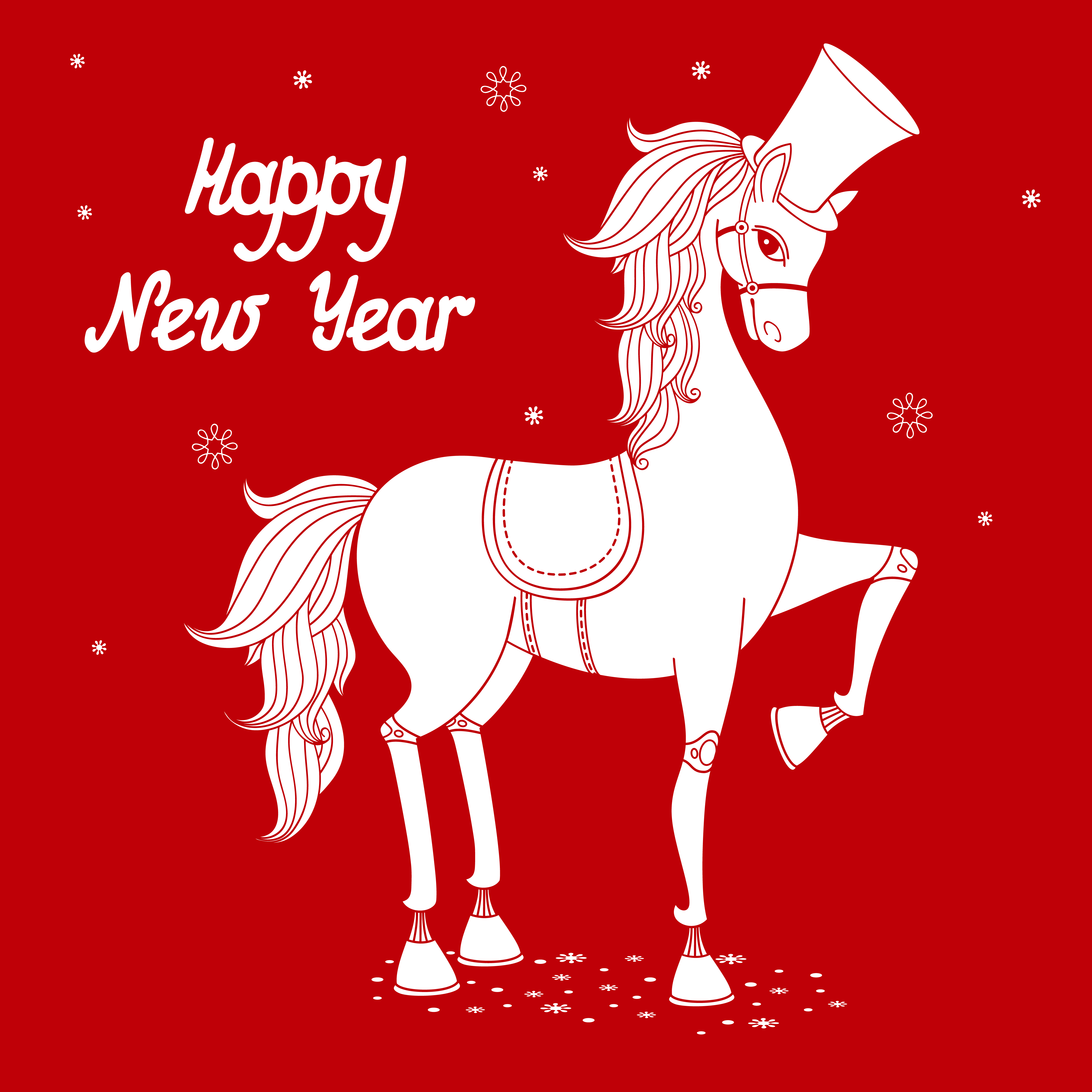 year of horse 2 429893 Vector Art at Vecteezy