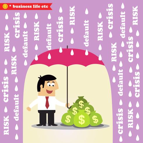 Money risk management vector