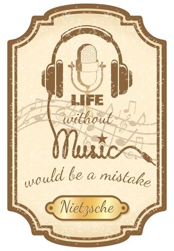 Retro live music poster vector