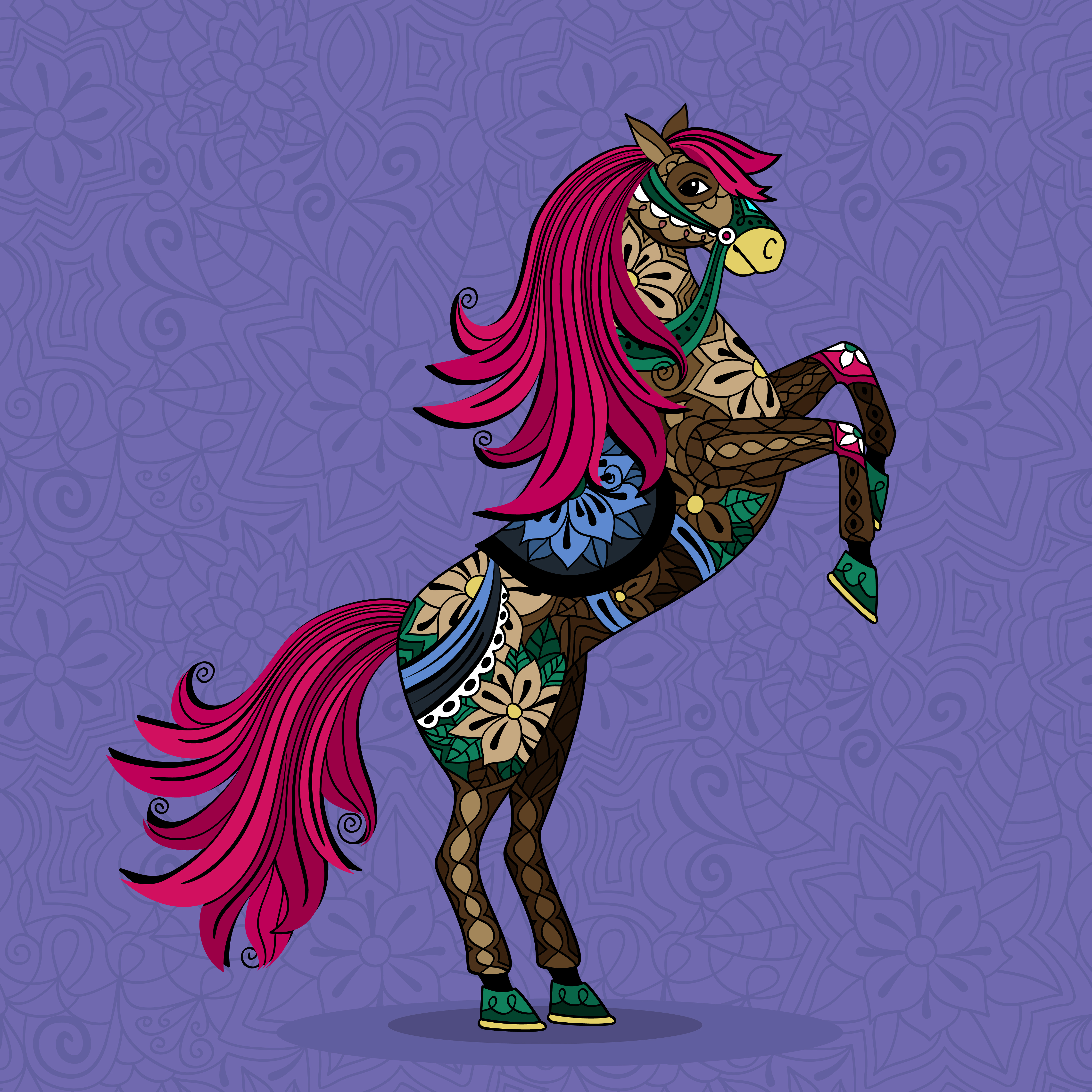Download Horse in Rainbow - Download Free Vectors, Clipart Graphics & Vector Art