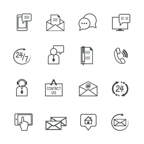 Customer support service contact us vector