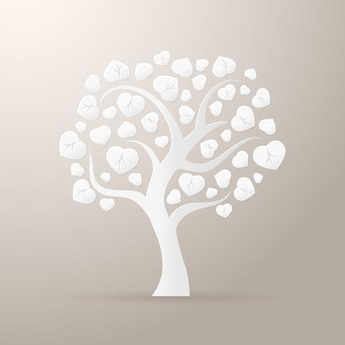 Paper tree icon vector