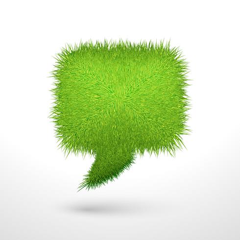 Green grass bubble isolated vector