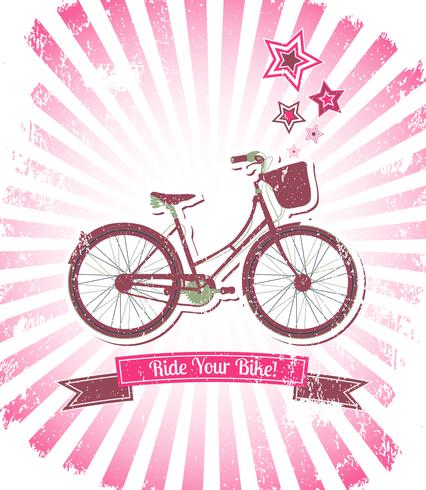 Monta tu banner de bicicleta vector