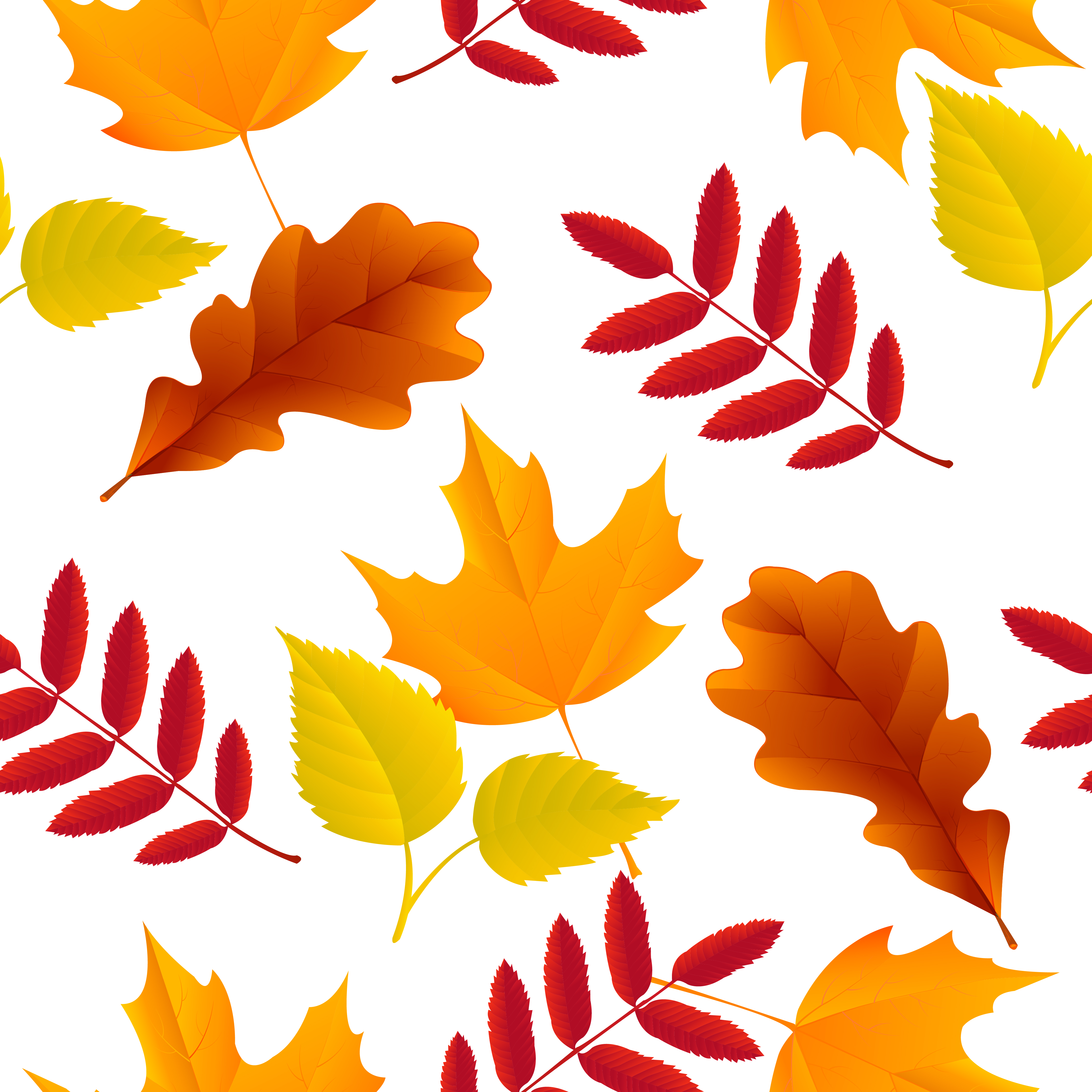 Seamless autumn leaves pattern 430076 Vector Art at Vecteezy