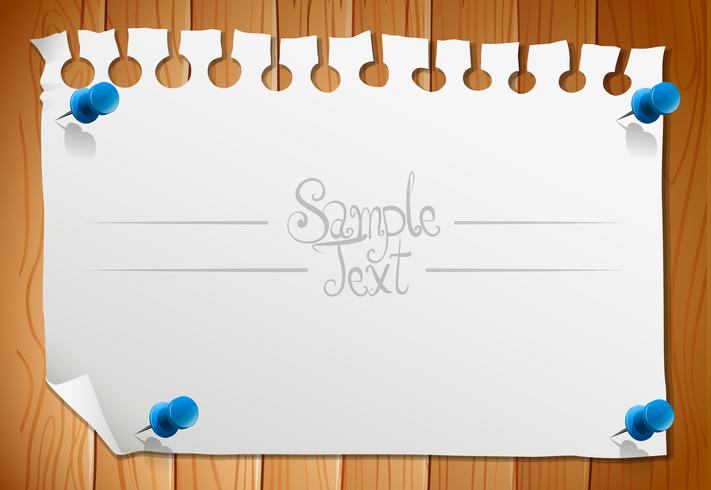 Paper design with blank piece of note vector
