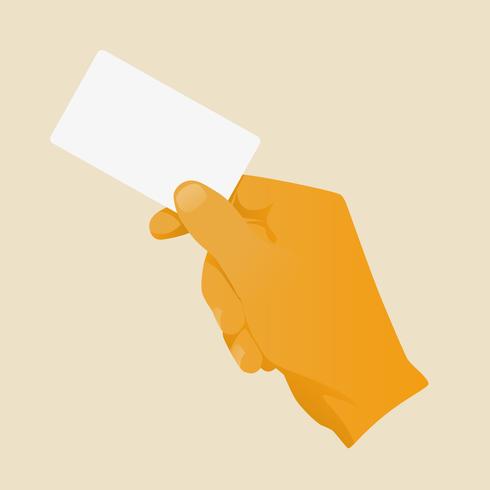 hand business card vector