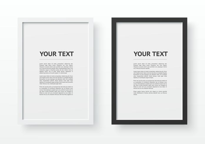 Portrait picture frame for A4 vector