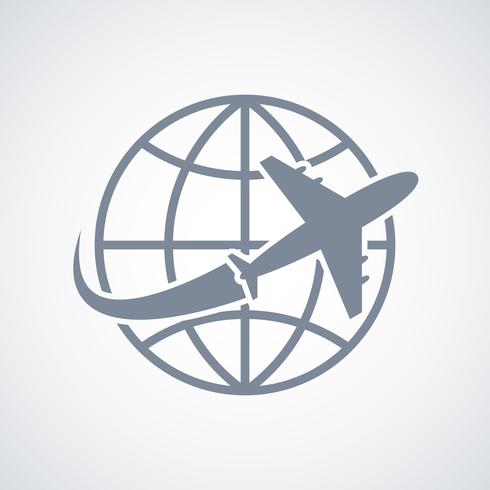 Globe Plane Vector Art, Icons, and Graphics for Free Download