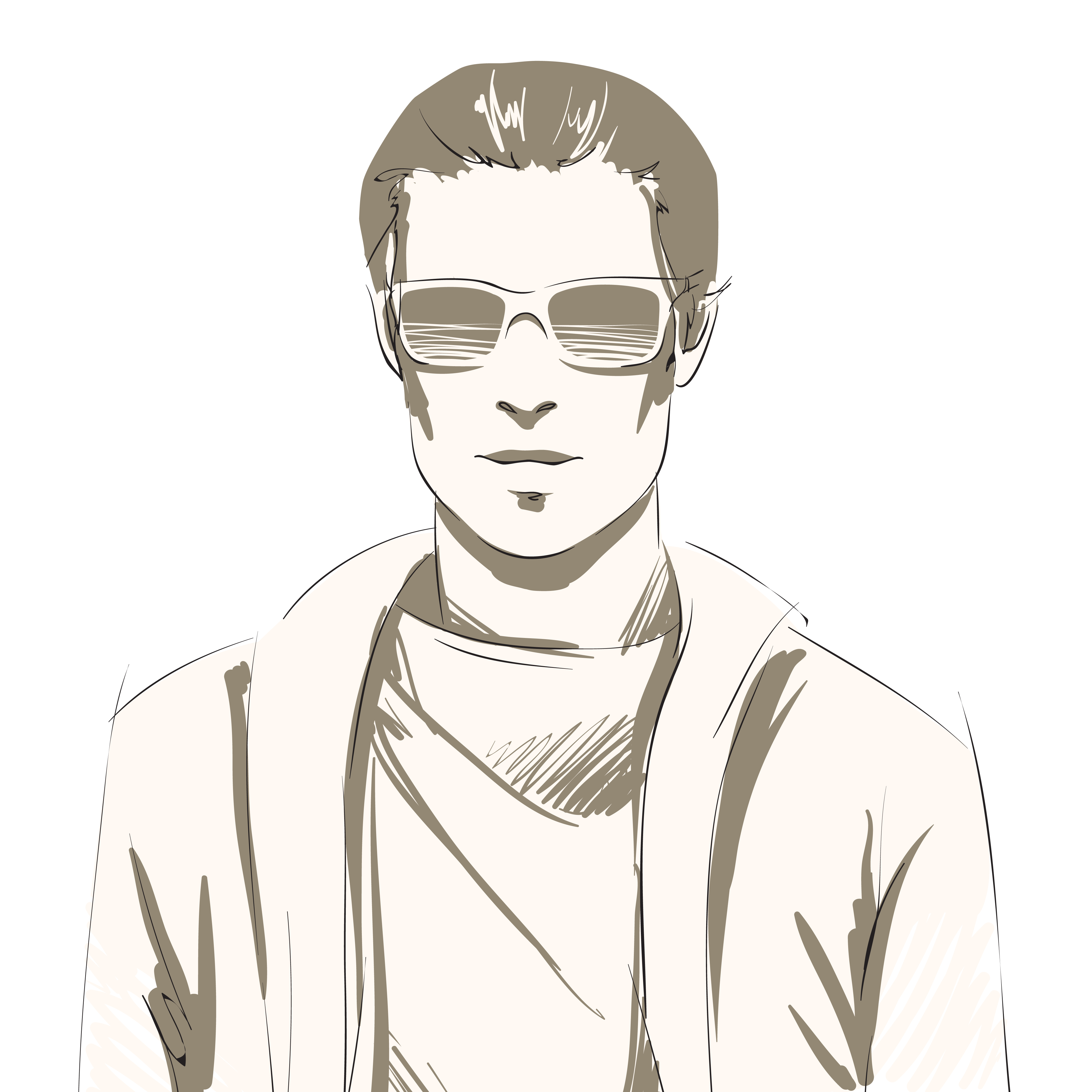 Handsome young man portrait 430157 Vector Art at Vecteezy