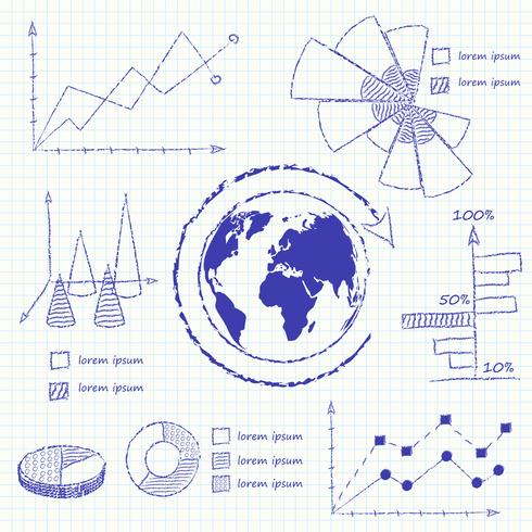 Colección de gráficos infográficos. vector