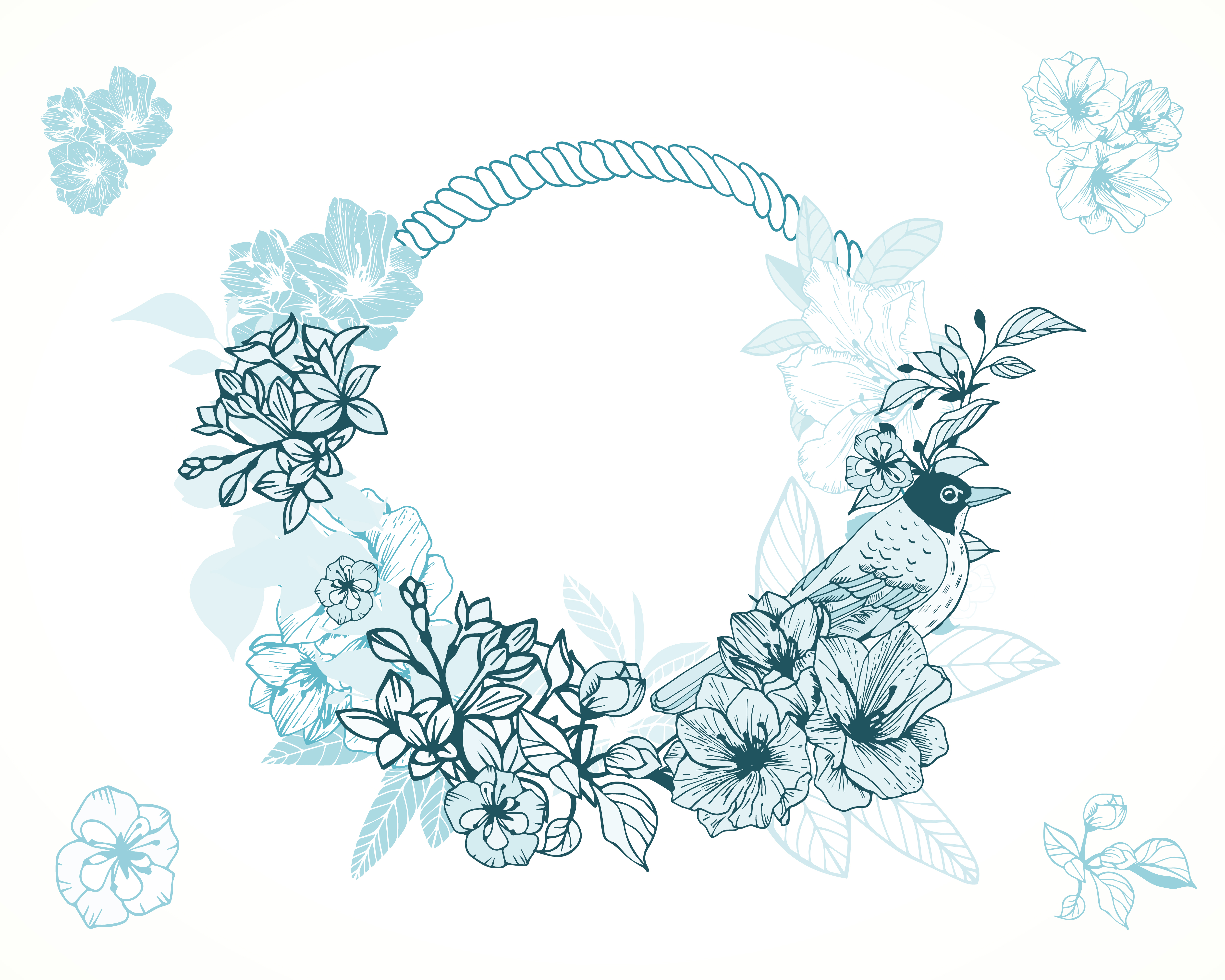 Pastel romantic floral frame 430176 Vector Art at Vecteezy