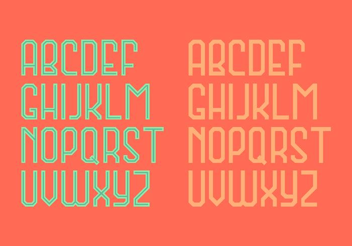 Retro Alphabet Vector
