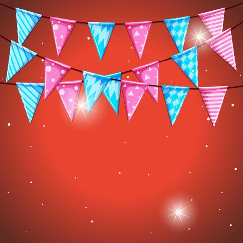 Background template with flags in blue and pink vector