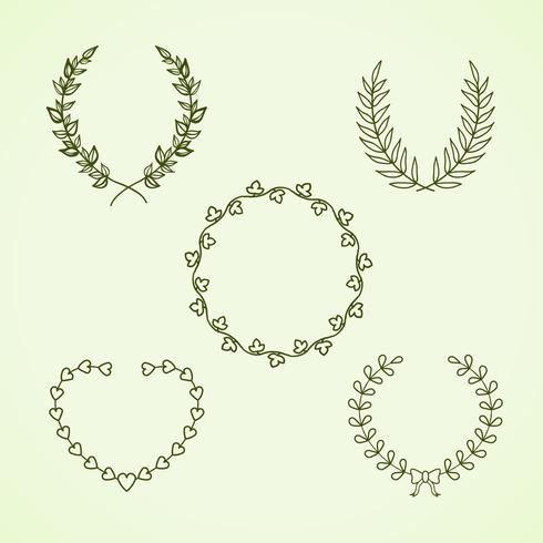 Retro calligraphic wreath vector