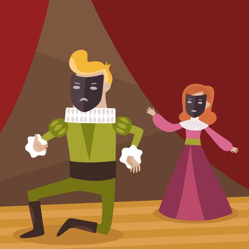 theatre scene vector