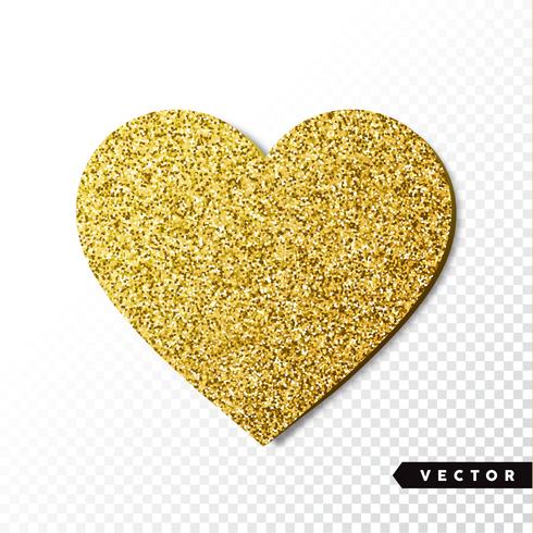 Gold Sparkles Heart vector