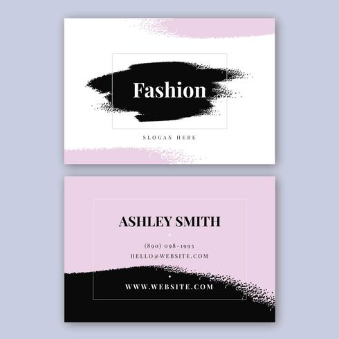 Grunge Fashion Business Card Template vector