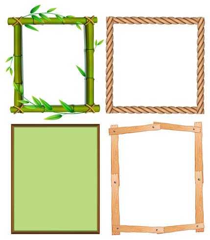 Four different designs of frames vector