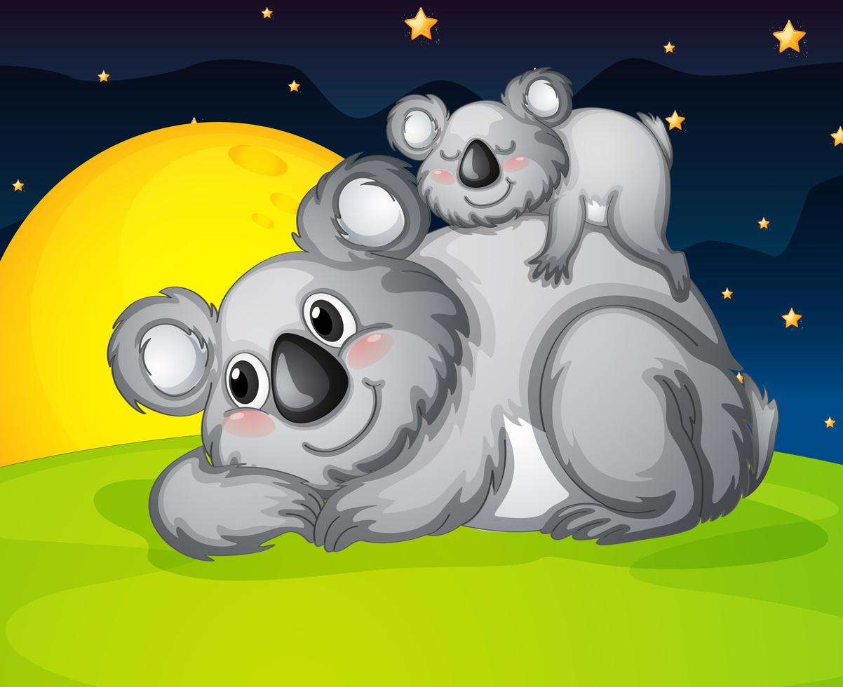 two bears resting 430556 Vector Art at Vecteezy