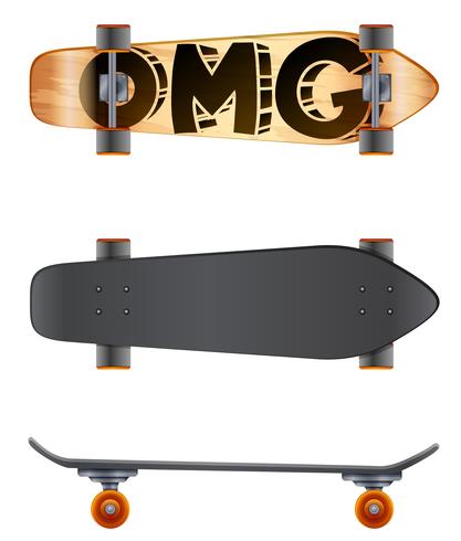 A skateboard vector