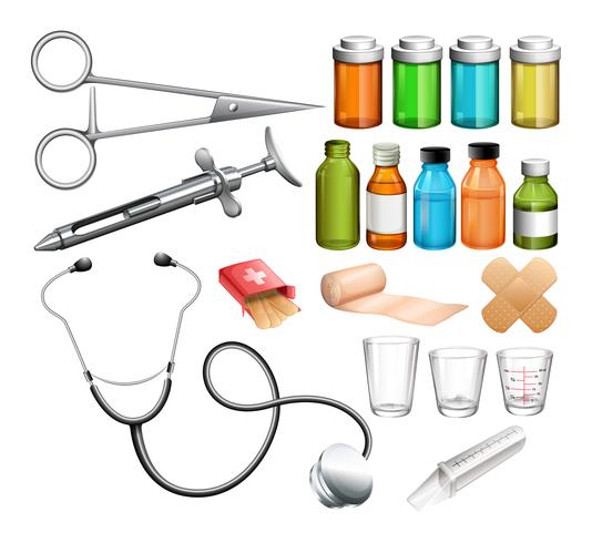 Medical equipment and container vector