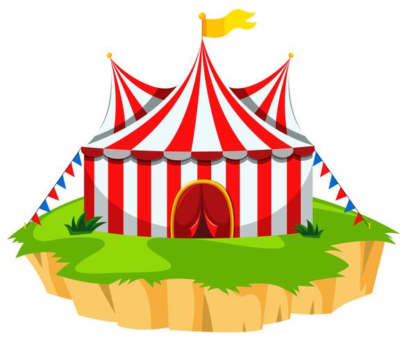 Circus tent on island vector