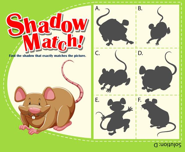 Game template with matching rat vector