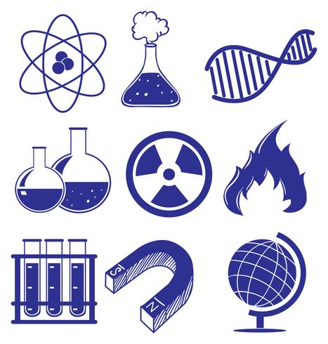 Doodle design of the different science images vector